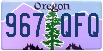 OR license plate 967QFQ