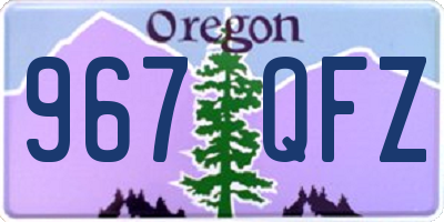 OR license plate 967QFZ
