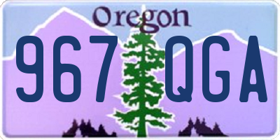 OR license plate 967QGA