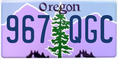 OR license plate 967QGC