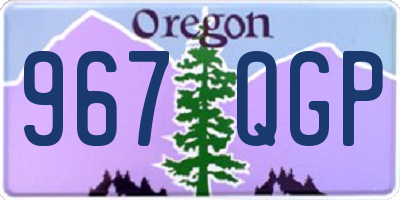 OR license plate 967QGP
