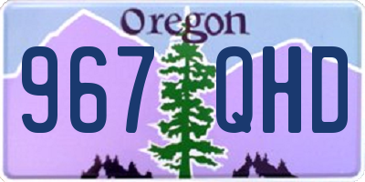 OR license plate 967QHD