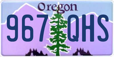 OR license plate 967QHS
