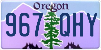OR license plate 967QHY