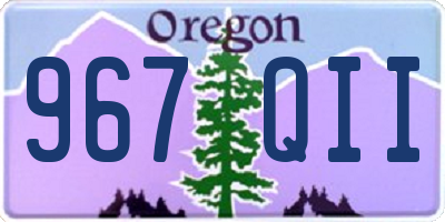 OR license plate 967QII