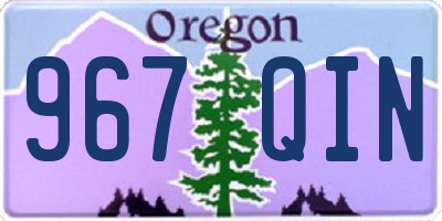 OR license plate 967QIN