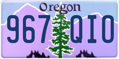 OR license plate 967QIO