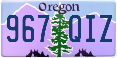 OR license plate 967QIZ