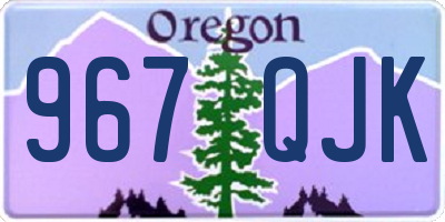 OR license plate 967QJK