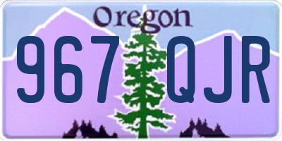 OR license plate 967QJR