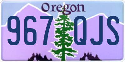 OR license plate 967QJS