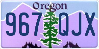 OR license plate 967QJX