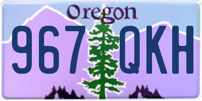 OR license plate 967QKH