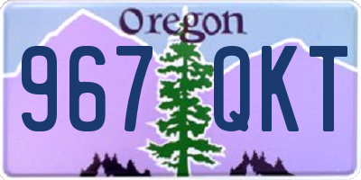 OR license plate 967QKT