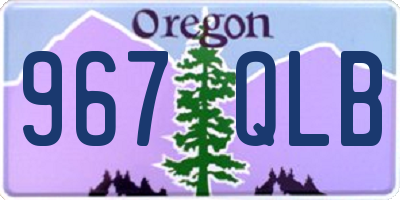 OR license plate 967QLB