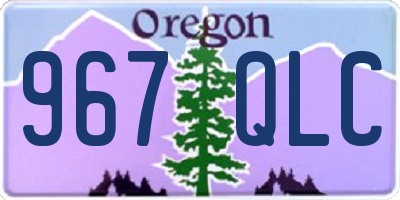 OR license plate 967QLC