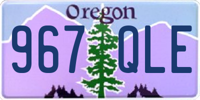 OR license plate 967QLE
