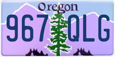 OR license plate 967QLG