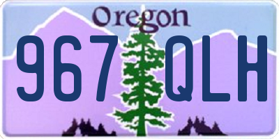 OR license plate 967QLH