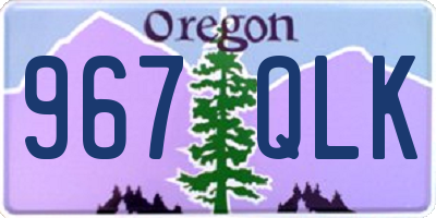 OR license plate 967QLK