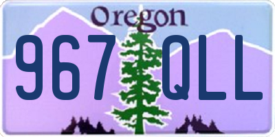 OR license plate 967QLL