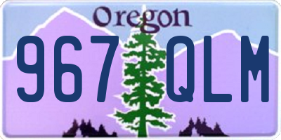 OR license plate 967QLM