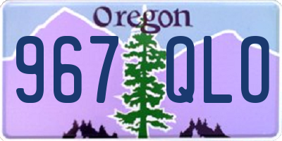 OR license plate 967QLO