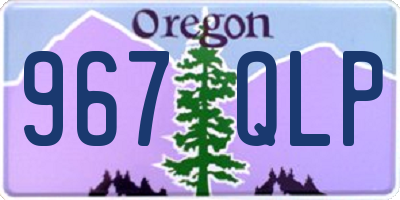 OR license plate 967QLP