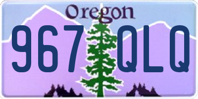 OR license plate 967QLQ