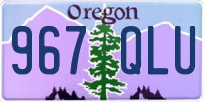 OR license plate 967QLU