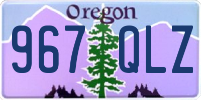 OR license plate 967QLZ