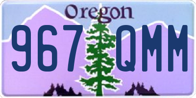 OR license plate 967QMM