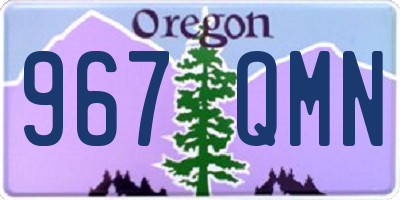 OR license plate 967QMN