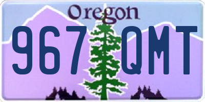 OR license plate 967QMT