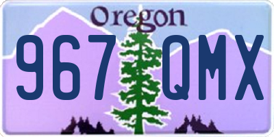 OR license plate 967QMX