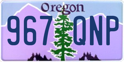 OR license plate 967QNP