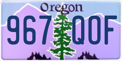 OR license plate 967QOF