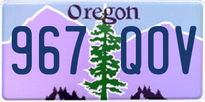 OR license plate 967QOV