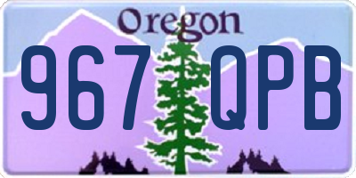 OR license plate 967QPB