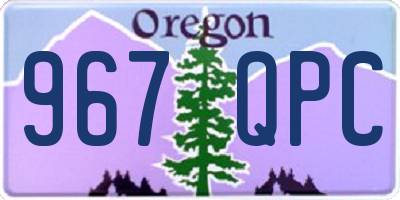 OR license plate 967QPC