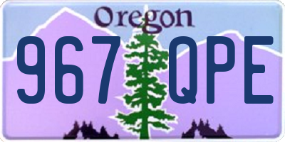 OR license plate 967QPE