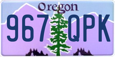 OR license plate 967QPK