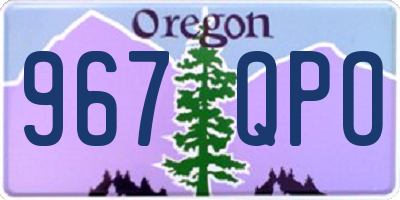 OR license plate 967QPO