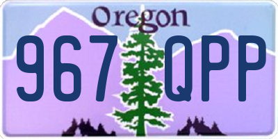 OR license plate 967QPP