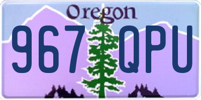 OR license plate 967QPU