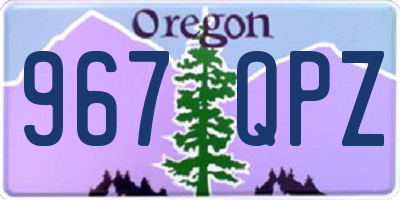 OR license plate 967QPZ