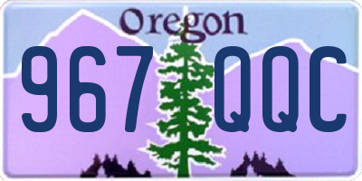OR license plate 967QQC