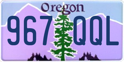 OR license plate 967QQL