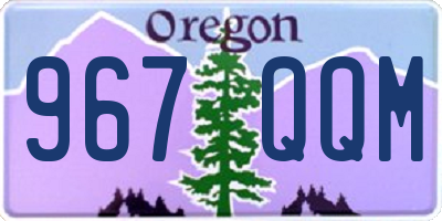 OR license plate 967QQM