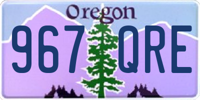 OR license plate 967QRE